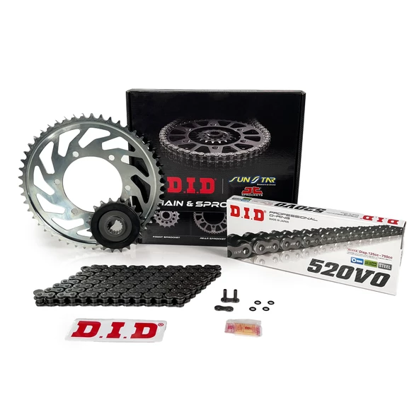 ZİNCİR DİŞLİ SETİ CF MOTO NK (600 cc) (2022) / CF MOTO / NK / 600cc / ZİNCİR: DID-520 ORING-118 / ÖN DİŞLİ :  JT (14T)  / ARKA DİŞLİ: SUNSTAR (46T) / 2022 - 2