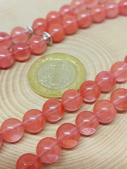 Gül Kuvars Taşı 99luk Tesbih 8mm (14435) - Resim 3