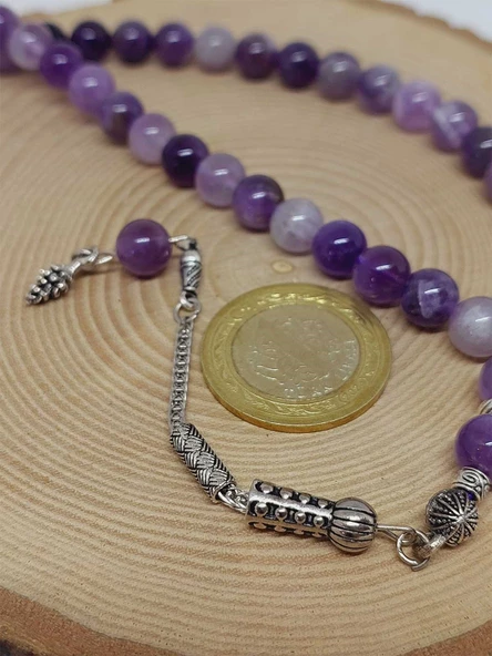 Ametist Taşı 99luk Tesbih 8mm (8968) - Resim 5