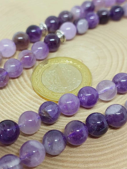 Ametist Taşı 99luk Tesbih 8mm (8968) - Resim 3