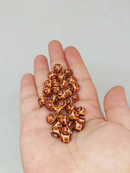 Ahşap Boncuk 8mm/50adet (53284) ürün görseli