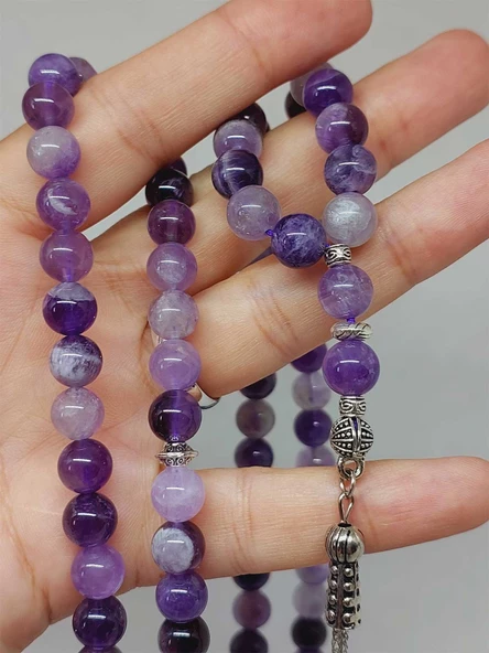 Ametist Taşı 99luk Tesbih 8mm (8968) - Resim 4