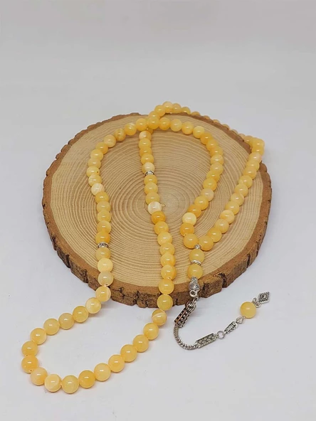 Kalsit Taşı 99luk Tesbih 8mm (3205) - Resim 2