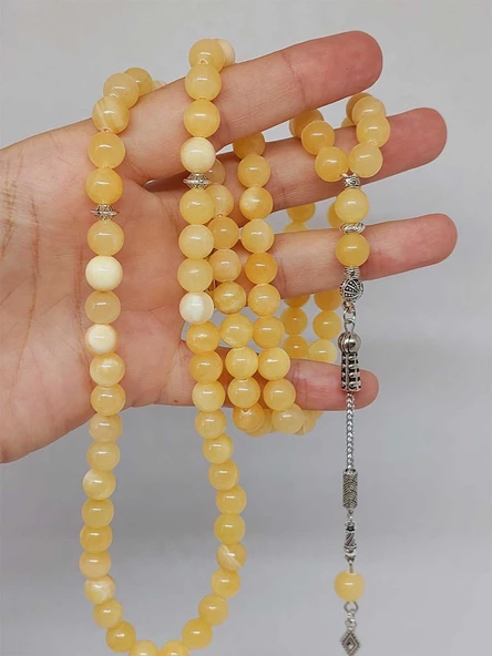 Kalsit Taşı 99luk Tesbih 8mm (3205)