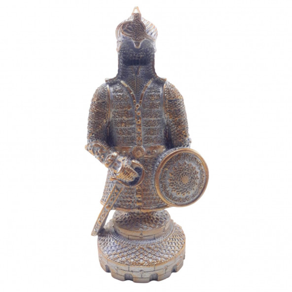 Ayetel Kürsi Ve Cevşen Yazılı Osmanlı Zırh Biblo, Gümüş - Altın