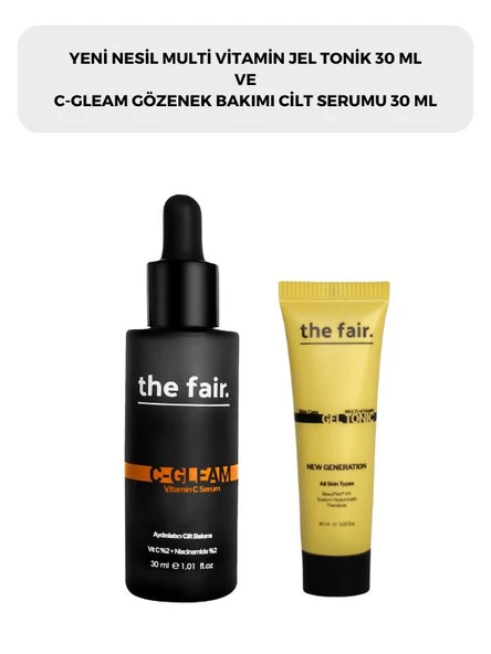 the fair. Multi Vitamin Jel Tonik 30 ml ve C-gleam Gözenek Bakımı Cilt Serumu 30 ml ürün görseli