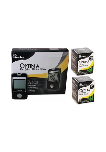 Optima Seker Ölcüm Cihazı + 50'li 2 Paket Ölcüm Çubuğu ürün görseli 1