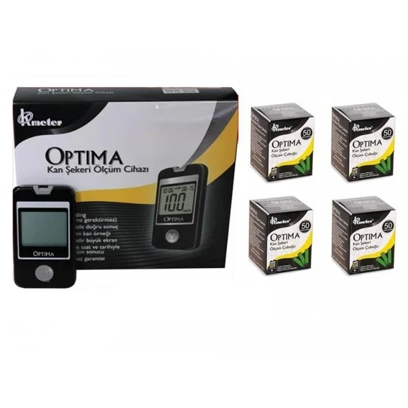 Optima Seker Ölcüm Cihazı + 50'li 4 Paket Ölcüm Çubuğu ürün görseli 1