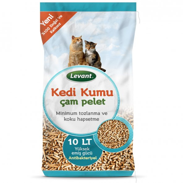 KEDİ KUMU ÇAM PELET 100 ORGANİK AĞAÇ KOKULU 10 LT