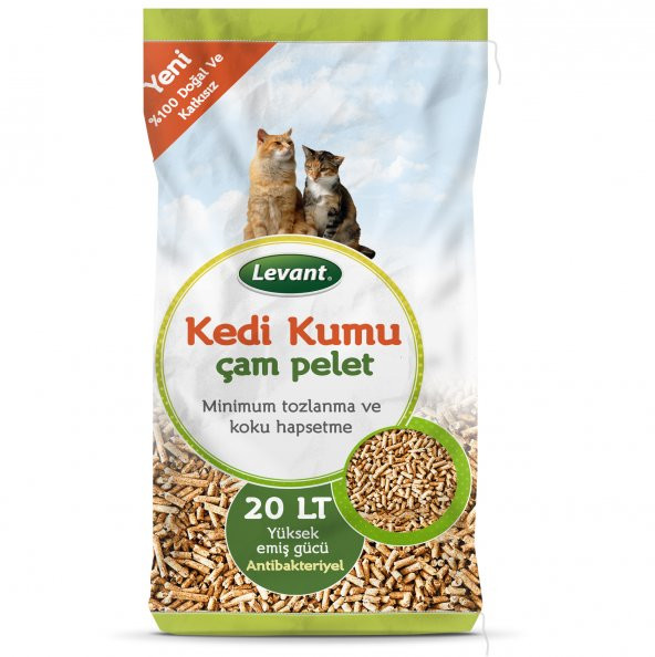 KEDİ KUMU ÇAM PELET EKONOMİK PAKET 100 ORGANİK AĞAÇ KOKULU 20 LT