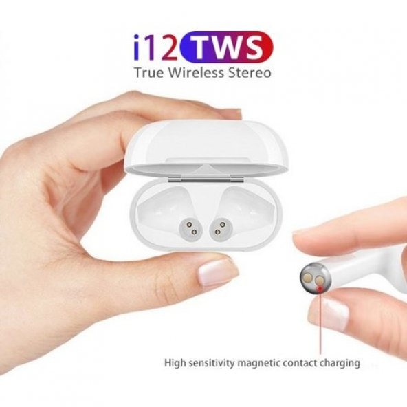 TWS i12 Bluetooth 5.0 Kulaklık - Şarj Üniteli - 4