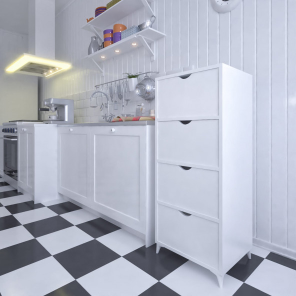 4 ÇEKMECELİ DERİN KİLER DOLABI EKMEKLİK