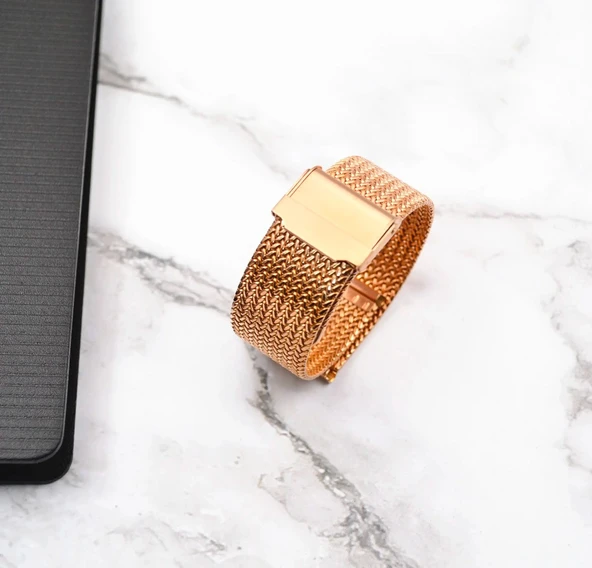 PASLANMAZ ÇELİK KORDON MK1002-GOLD - 24MM - 27