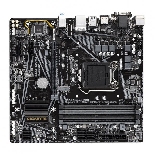 GIGABYTE B460M DS3H DDR4 M2 PCIe NVME HDMI DVI PCIe 16X v3.0 1200p mATX - 2