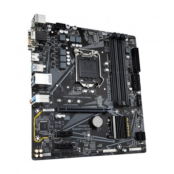 GIGABYTE B460M DS3H DDR4 M2 PCIe NVME HDMI DVI PCIe 16X v3.0 1200p mATX - 3