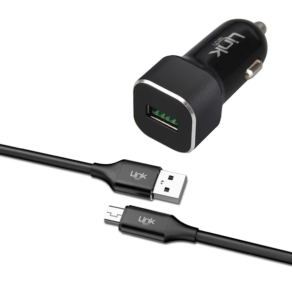 LinkTech C681 QC 3.0 18W Micro USB Araç İçi Şarj Aleti Set - 8