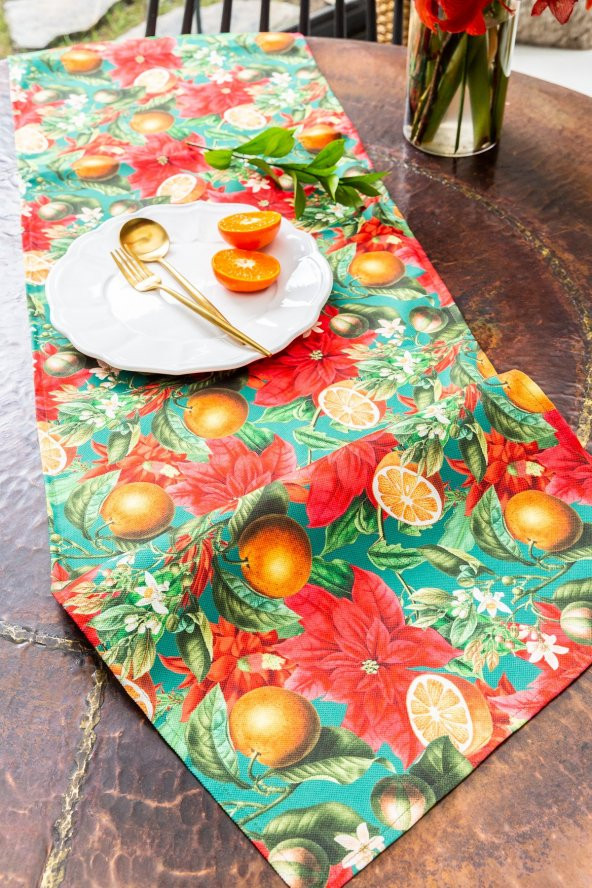 Red & Orange Duck Keten Runner  40 x 140