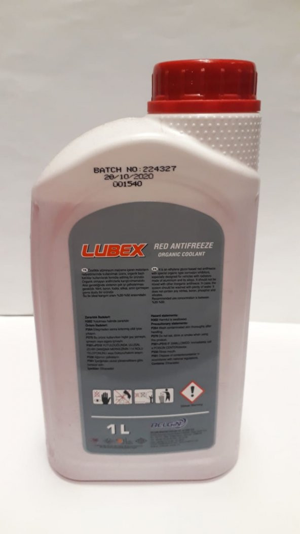 LUBEX ANTİFİRİZ KIRMIZI 1LT - 2