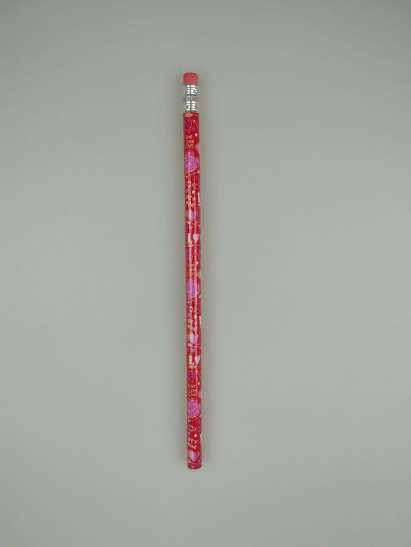 KURŞUN KALEM KIRMIZI LOVE