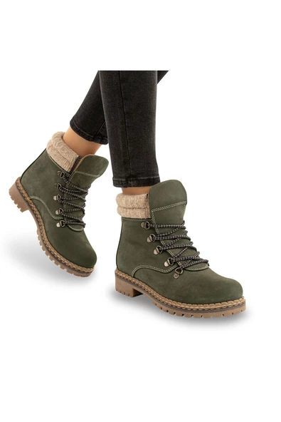 Muya Alegro Anatomik Taban Hakiki Deri Nubuk Kadın Bot - 8