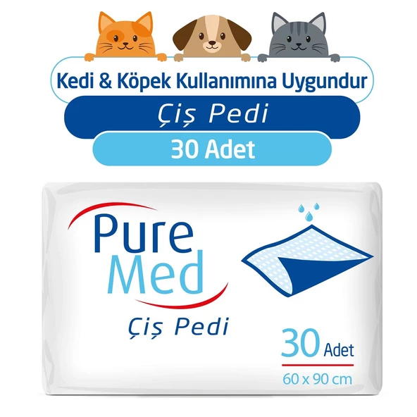 Puremed 60x90 cm Kedi Köpek Çiş Pedi 30 Adet