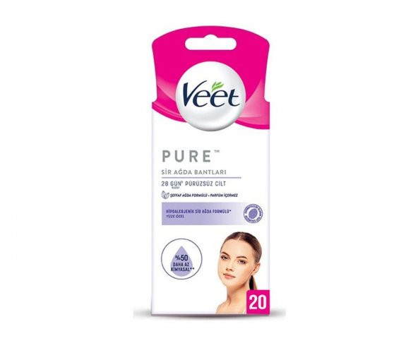 Veet Pure 20li Hipoalerjenik Yüz Ağda Bandı