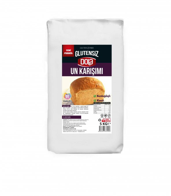 Dola Glutensiz Un Karabuğdaylı Kinoalı Un Karışımı 5 kg