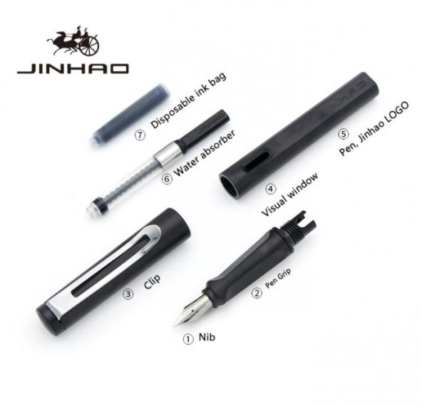 Jinhao Dolma Kalem 0.5m Parlak Sarı - 3