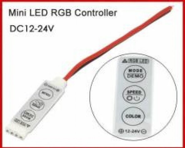 Rgb Led Kontrol Cihazı Kumandasız 3 Tuşlu - 2