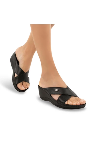 Muya Belle Anatomik Taban Dört Mevsim Kadın Terlik - Resim 5