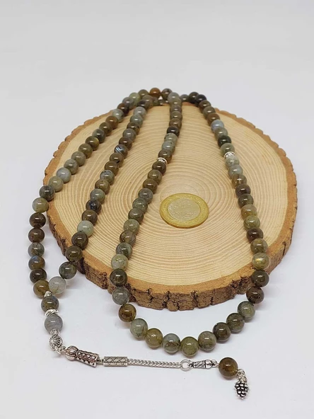 Labradorit Taşı 99luk Tesbih 8mm (4695) - Resim 2