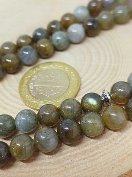 Labradorit Taşı 99luk Tesbih 8mm (4695) - Resim 3