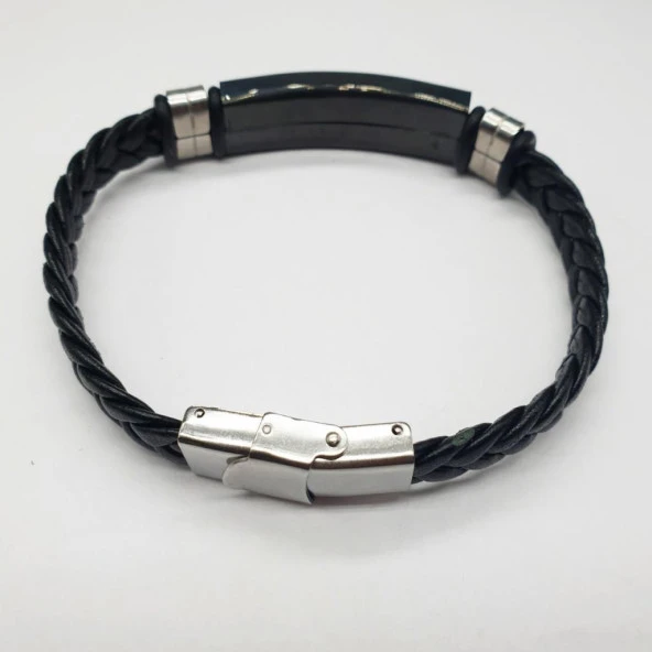 Örgülü Kilitli Erkek Bileklik - 4