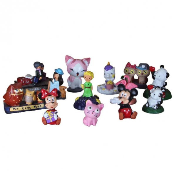 Boyanabilir Polyester Poliüretan Ham Obje 13 Biblo Set - 2