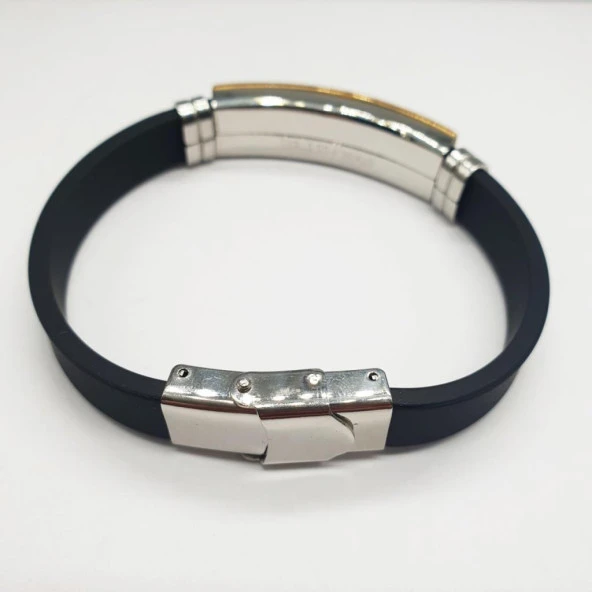 Altın Renk İçinde Merdiven Desen Bileklik - 8