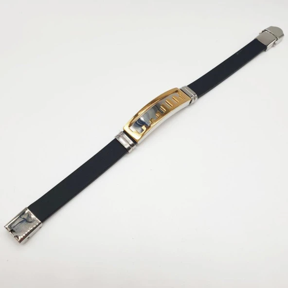 Altın Renk İçinde Merdiven Desen Bileklik - 11