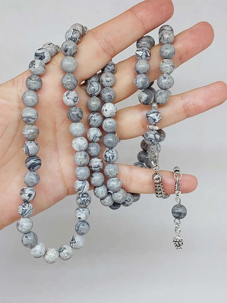 Jasper Taşı 99luk Tesbih 8mm (9808) - Resim 5