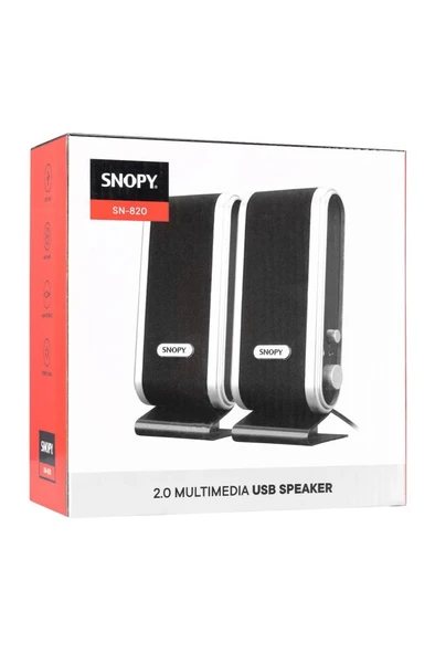Snopy SN-820 1+1 Speaker Siyah/Gümüş USB - 4