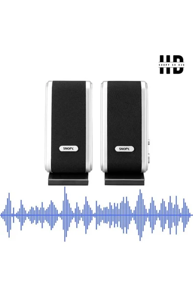 Snopy SN-820 1+1 Speaker Siyah/Gümüş USB