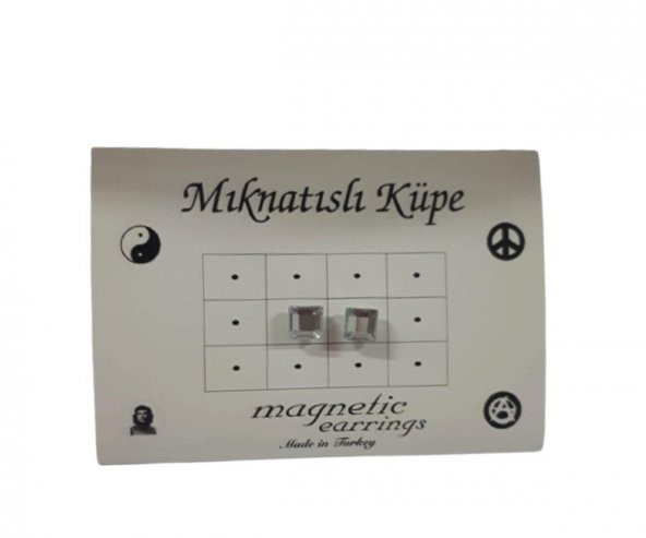 Magnetic Mıkatıslı Küpe Parlak Çift