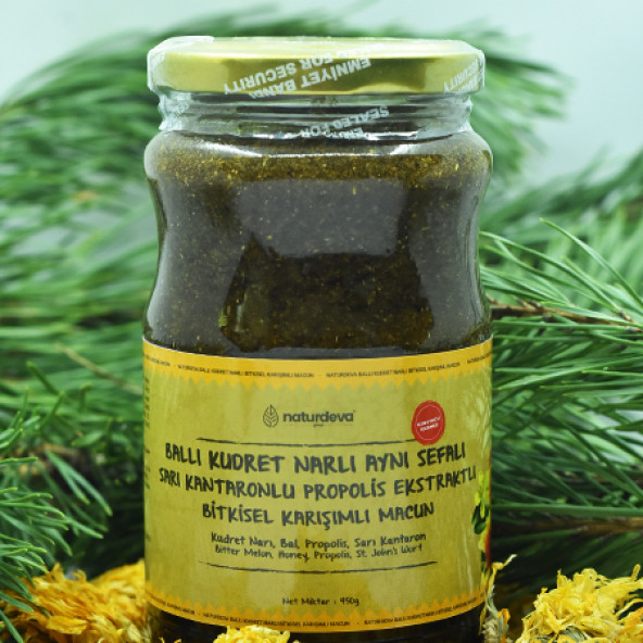 Naturdeva Ballı Kudret Narlı Aynısefalı Sarı Kantaronlu Propolis Ekstraktlı Bitkisel Karışımlı Macun - 2