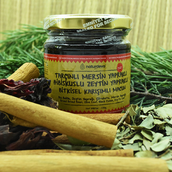 Naturdeva Tarçınlı Mersin Yapraklı Hibuskuslu Zeytin Yapraklı Bitkisel Karışımlı Macun - 2