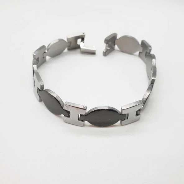 Siyah Beyaz İki Renkli Erkek bilekli - 6