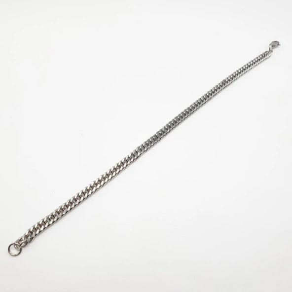 Gümüş Rengi Çelik Bileklik - 11