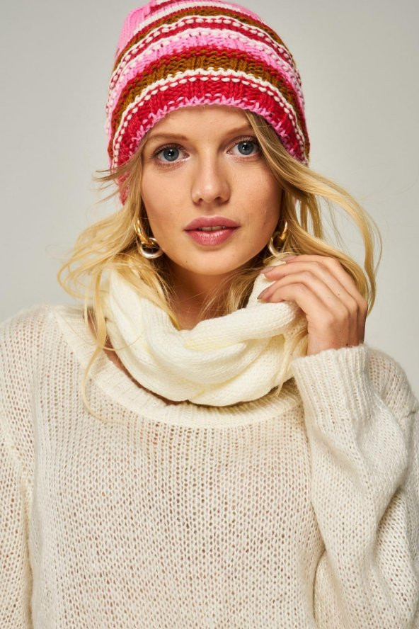 Forum Fashion B002 Triko Saç Örgülü Boyunluk - 5