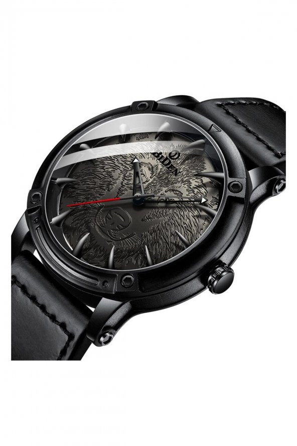 Biden 0185 Bozkurt Desenli Kayışlı Erkek Kol Saati - 2