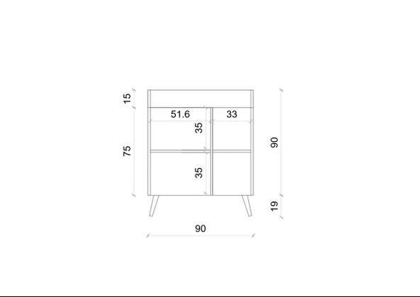 Enwood Magnetar Atlantik Çam Mdf KAHVE KÖŞESİ Ahşap Ayaklı Panjur Kapaklı-raflı - 4