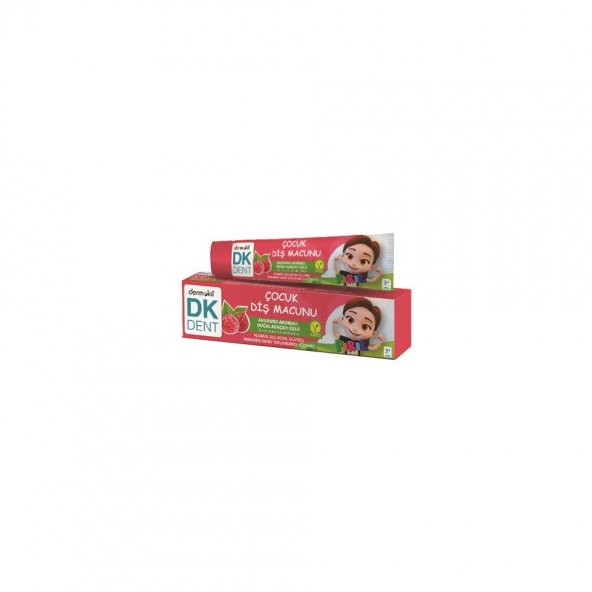 DKDENT Vegan Pırıl Ahududu Aromalı Florürsüz Çocuk Diş Macunu 50 ml