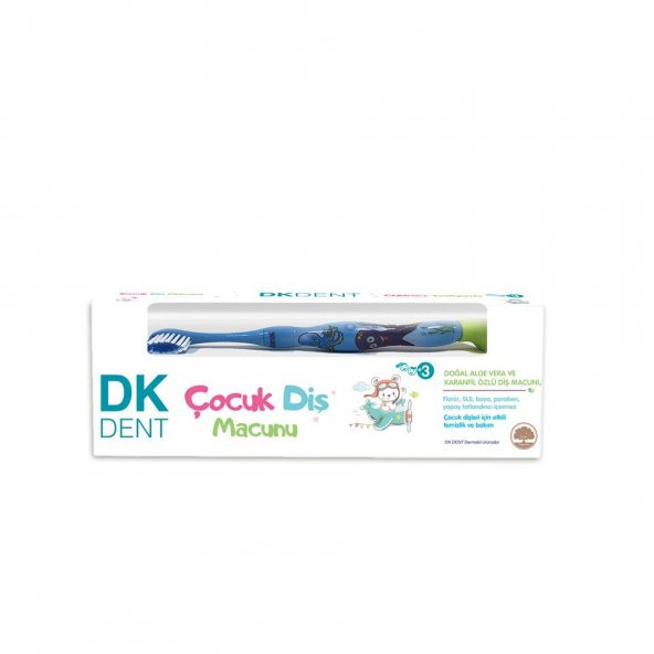 Dkdent Karanfil Özlü Fırçalı Çocuk Diş Macunu 50 ml (Diş Fırçası Hediyeli)