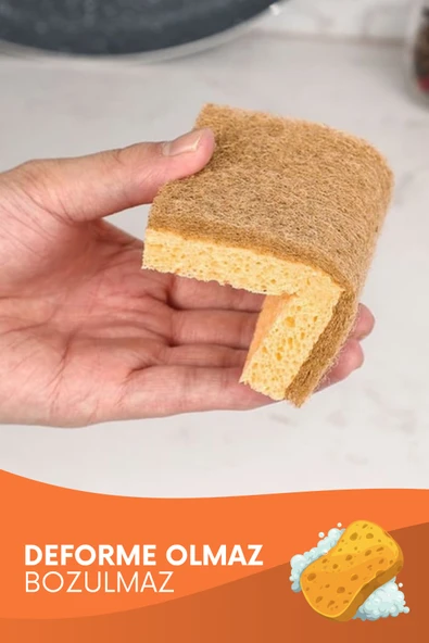 GRİMOR Life 10 Adet Lifli Özel Dokulu Düz Bulaşık Süngeri - Resim 2